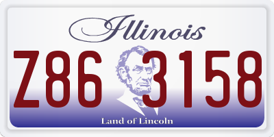 IL license plate Z863158
