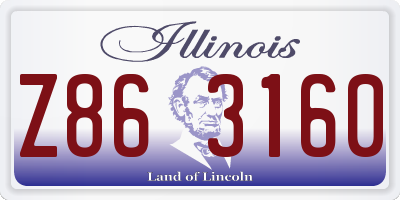 IL license plate Z863160