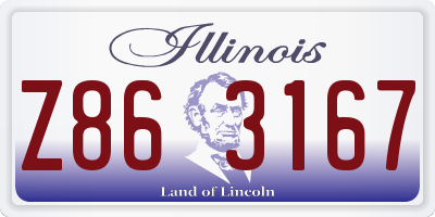 IL license plate Z863167