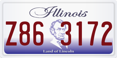 IL license plate Z863172