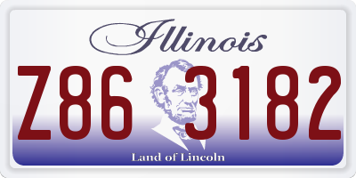 IL license plate Z863182