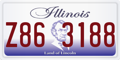 IL license plate Z863188