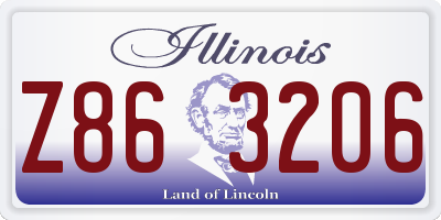 IL license plate Z863206