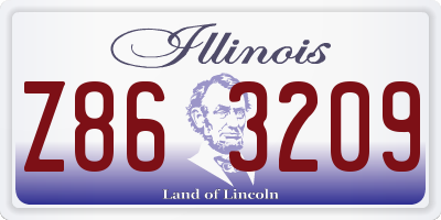 IL license plate Z863209