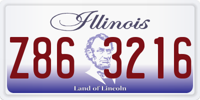 IL license plate Z863216