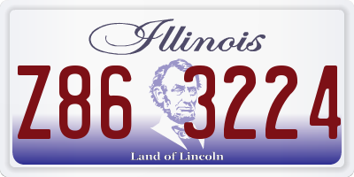 IL license plate Z863224