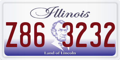 IL license plate Z863232