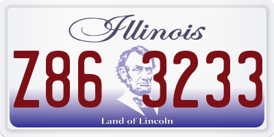 IL license plate Z863233