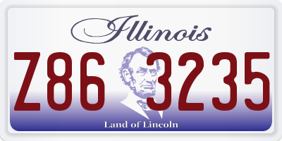 IL license plate Z863235