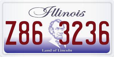 IL license plate Z863236