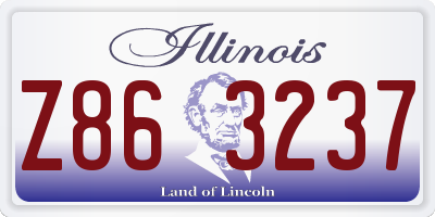 IL license plate Z863237