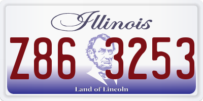 IL license plate Z863253