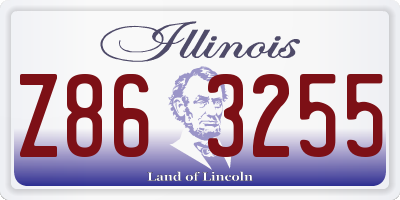 IL license plate Z863255
