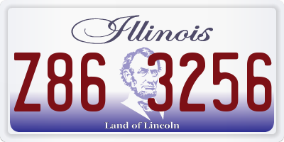IL license plate Z863256