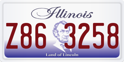 IL license plate Z863258