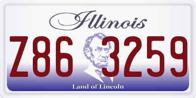 IL license plate Z863259