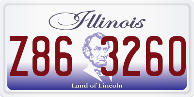 IL license plate Z863260