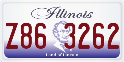 IL license plate Z863262