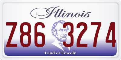 IL license plate Z863274