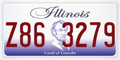 IL license plate Z863279