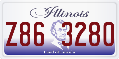 IL license plate Z863280