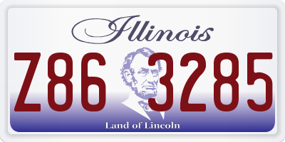 IL license plate Z863285