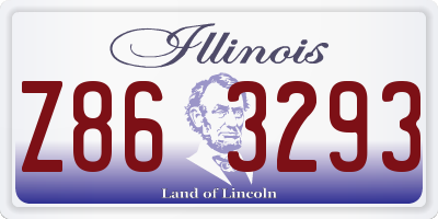 IL license plate Z863293