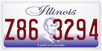 IL license plate Z863294
