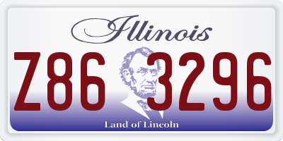 IL license plate Z863296