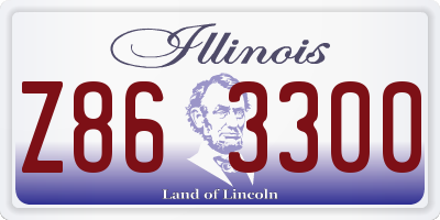 IL license plate Z863300