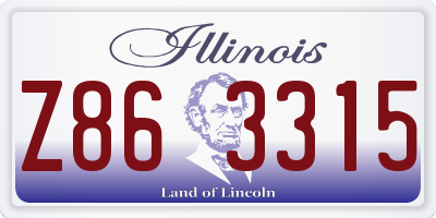 IL license plate Z863315