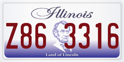 IL license plate Z863316