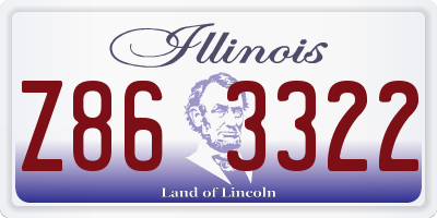 IL license plate Z863322