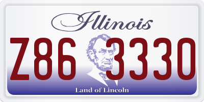 IL license plate Z863330