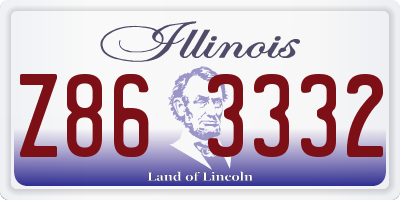 IL license plate Z863332