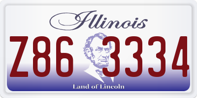 IL license plate Z863334