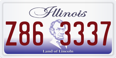 IL license plate Z863337