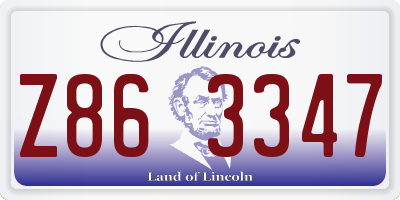 IL license plate Z863347