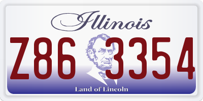IL license plate Z863354