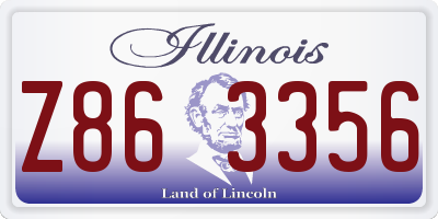 IL license plate Z863356