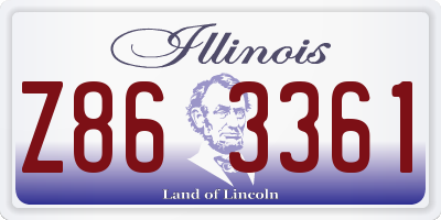 IL license plate Z863361
