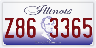 IL license plate Z863365