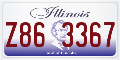 IL license plate Z863367
