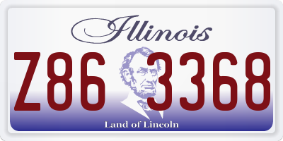 IL license plate Z863368