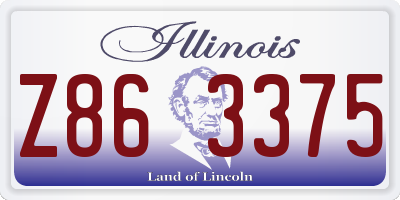 IL license plate Z863375