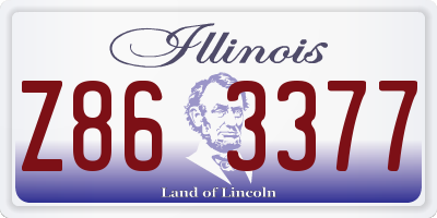 IL license plate Z863377