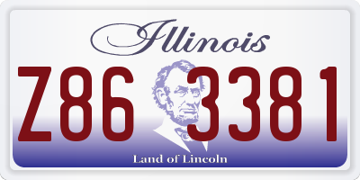 IL license plate Z863381