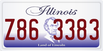 IL license plate Z863383