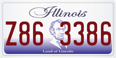 IL license plate Z863386