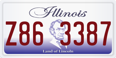 IL license plate Z863387
